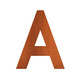 Adezz | Brievenbusletter A | CorTenstaal