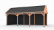 Westwood douglas overkapping zadeldak fijnbezaagd, 750 x 300 cm, combinatie 3