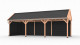 Westwood douglas overkapping zadeldak fijnbezaagd, 900 x 300 cm, combinatie 3