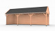 Westwood douglas overkapping zadeldak fijnbezaagd, 900 x 300 cm, combinatie 3