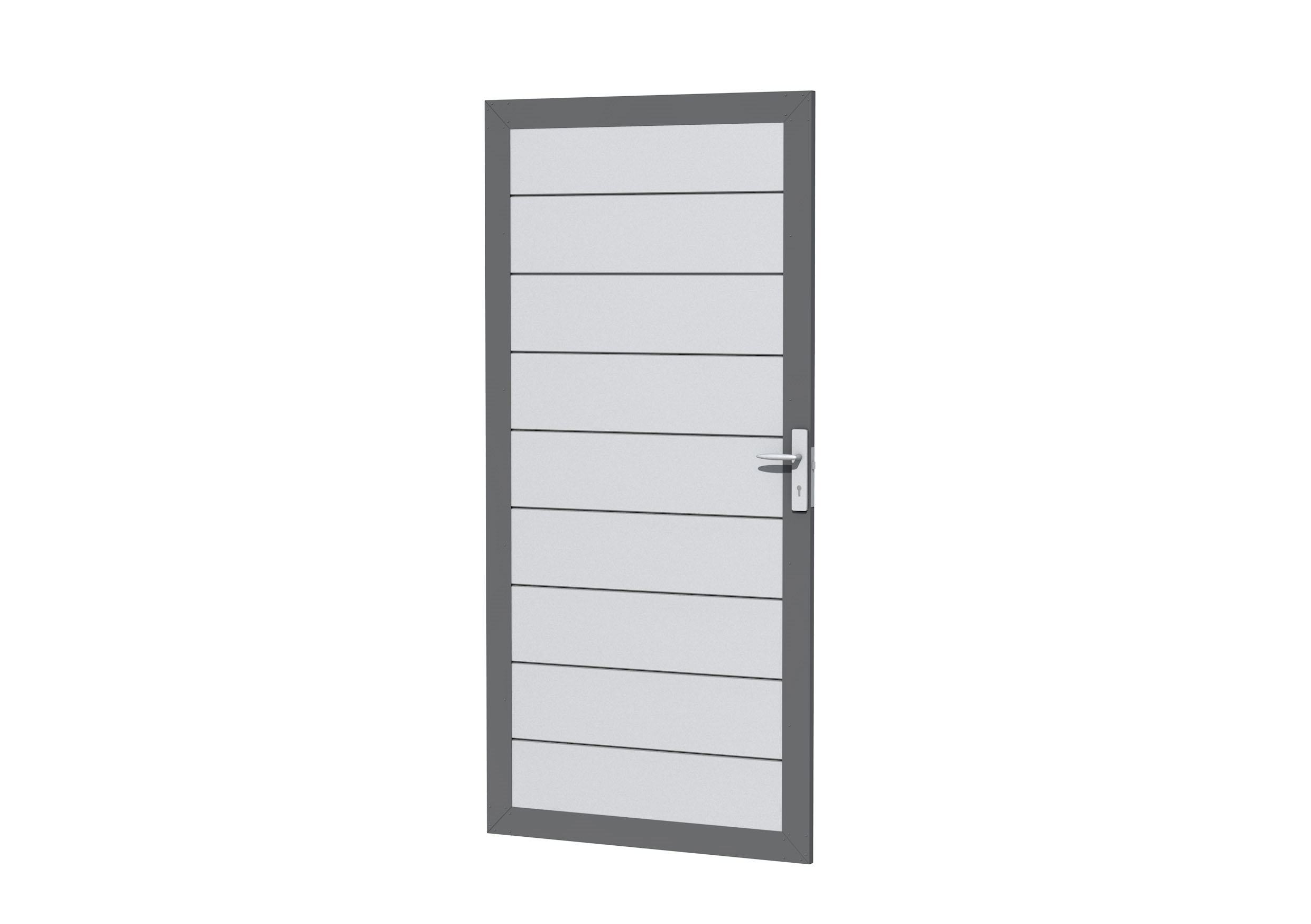 Aluminium deur | Lichtgrijs | 90 x 183 cm