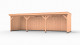 OUD_Westwood douglas overkapping fijnbezaagd, 900 x 300 cm, combinatie 4, sponningplank