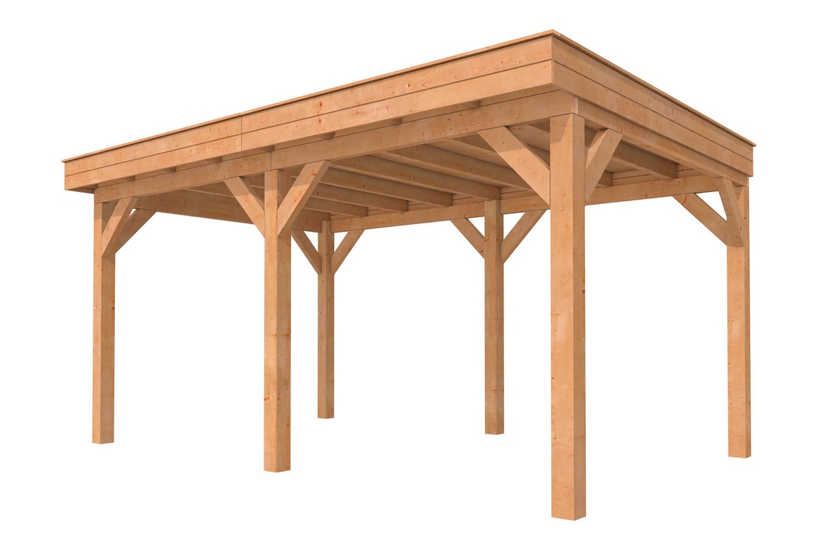 Hillhout douglas buitenverblijf plat dak premium | 600 x 360 cm