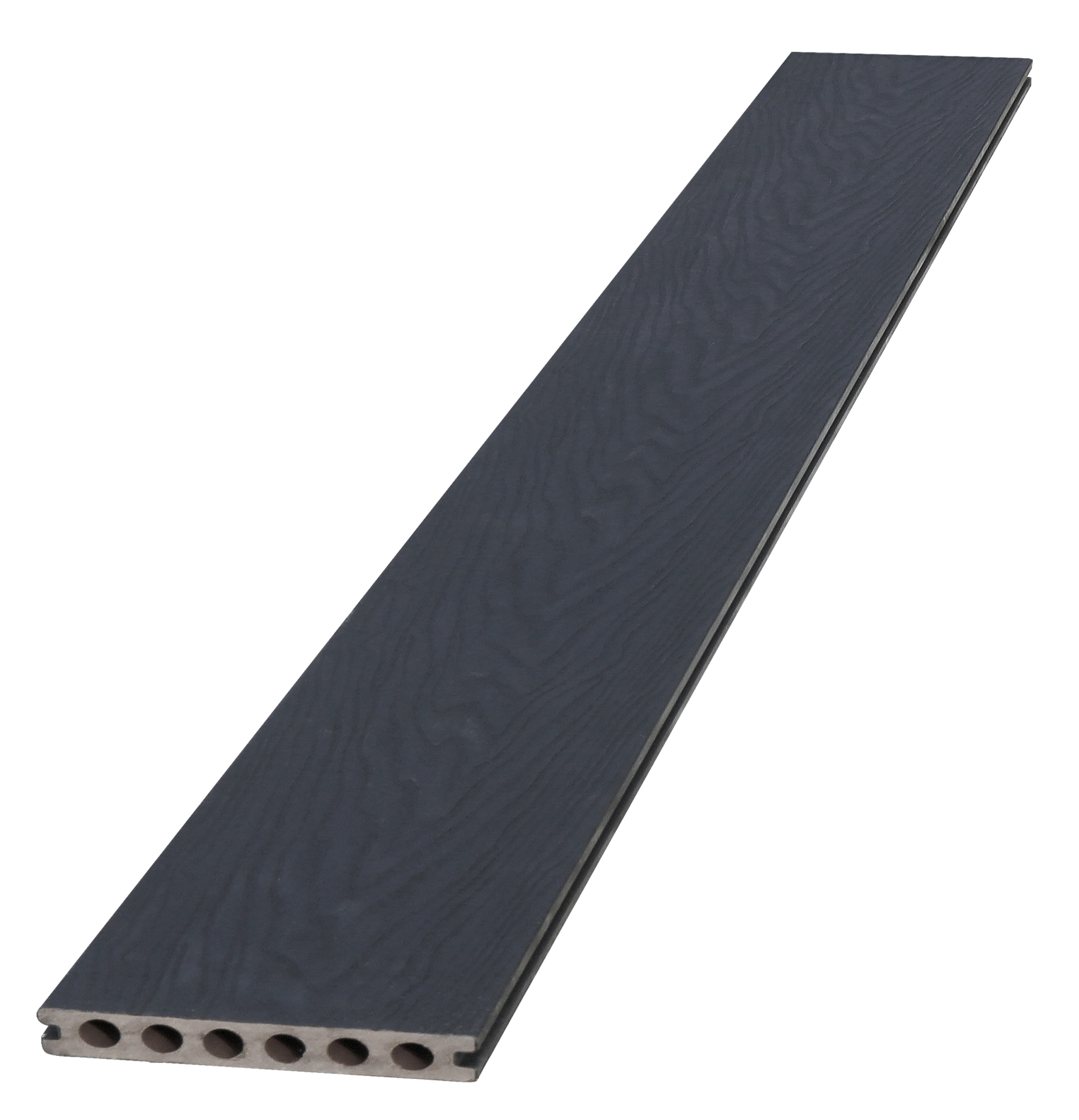 Woodvision composiet vlonderplank met co-extrusie, zwart, 2.3 x 14.5 x 420 cm