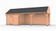 Westwood douglas overkapping zadeldak fijnbezaagd, 900 x 300 cm, combinatie 5