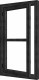 Trendhout | Steel Look Vleugelraam Enkel | U3 Linksdraaiend | 80,8 x 143 cm