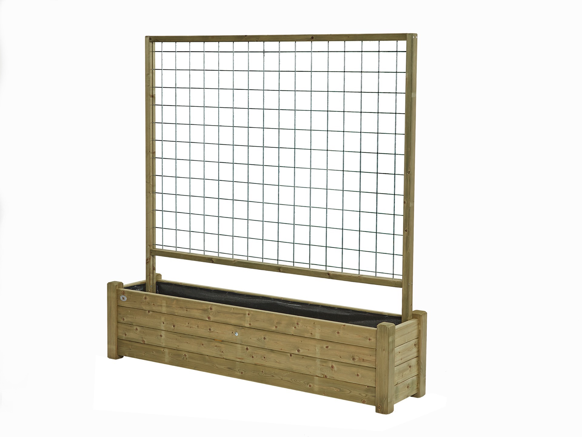 Talen | Vuren bloembak met trellis | 40 x 180 cm