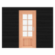 Enkele deur 8-ruits douglas, linksdraaiend, 91 x 201 cm