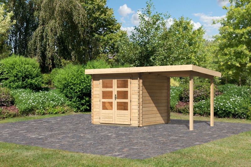 Blokhut | Bastrup 2 met luifel | 520 x 237 | Woodfeeling