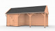 Westwood douglas overkapping zadeldak fijnbezaagd, 750 x 300 cm, combinatie 5