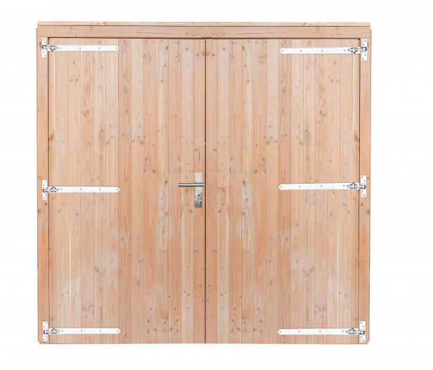 Woodvision | Douglas dubbele brede deur | Dicht | 255 x 209 cm
