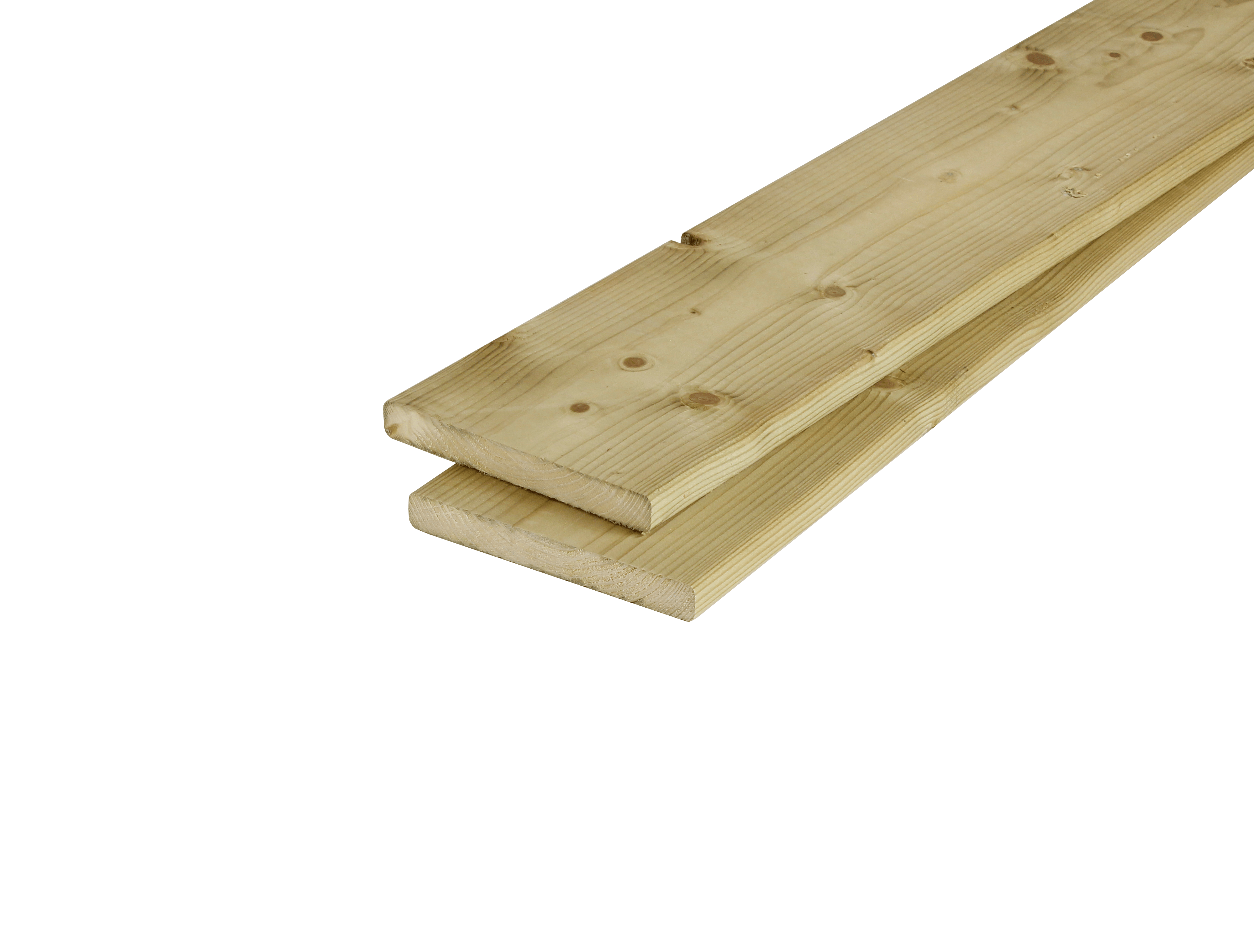 Vuren plank | 18 x 145 mm | Groen geïmpregneerd | 390 cm