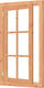 Trendhout | Vleugelraam met kozijn | 80.8x143 cm | Rechtsdraaiend | Onbehandeld
