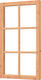 Trendhout | Vast raamkozijn | 72.6x126.8 cm | Wit