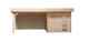 Hillhout tuinhuis vuren kievit, 700 x 300 cm groen geïmpregneerd