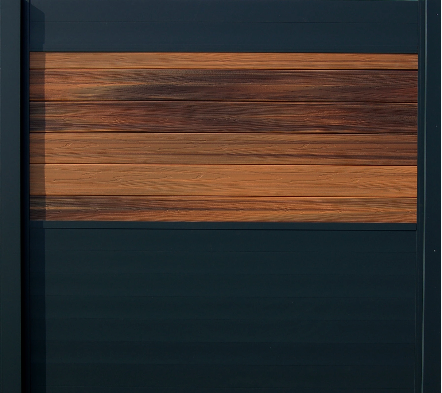 IdeAL | Scherm Antraciet- Horizon Ipé | 180x180 | 6 planks