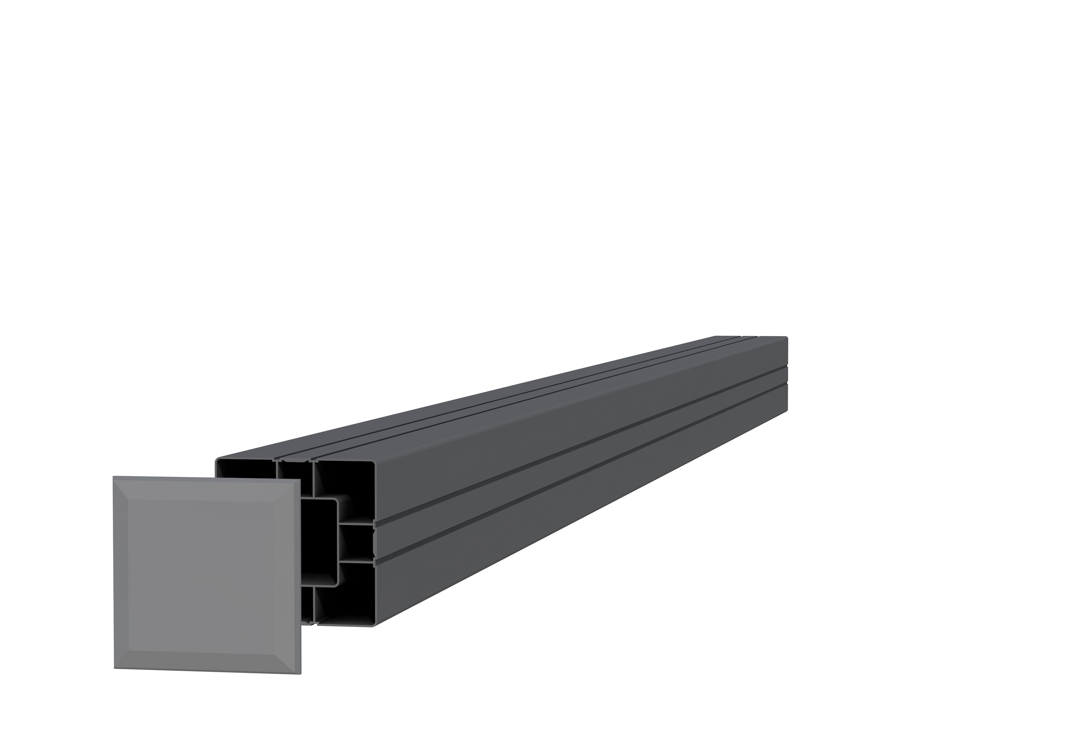 Woodvision | Aluminium paal | Antraciet | 270 cm