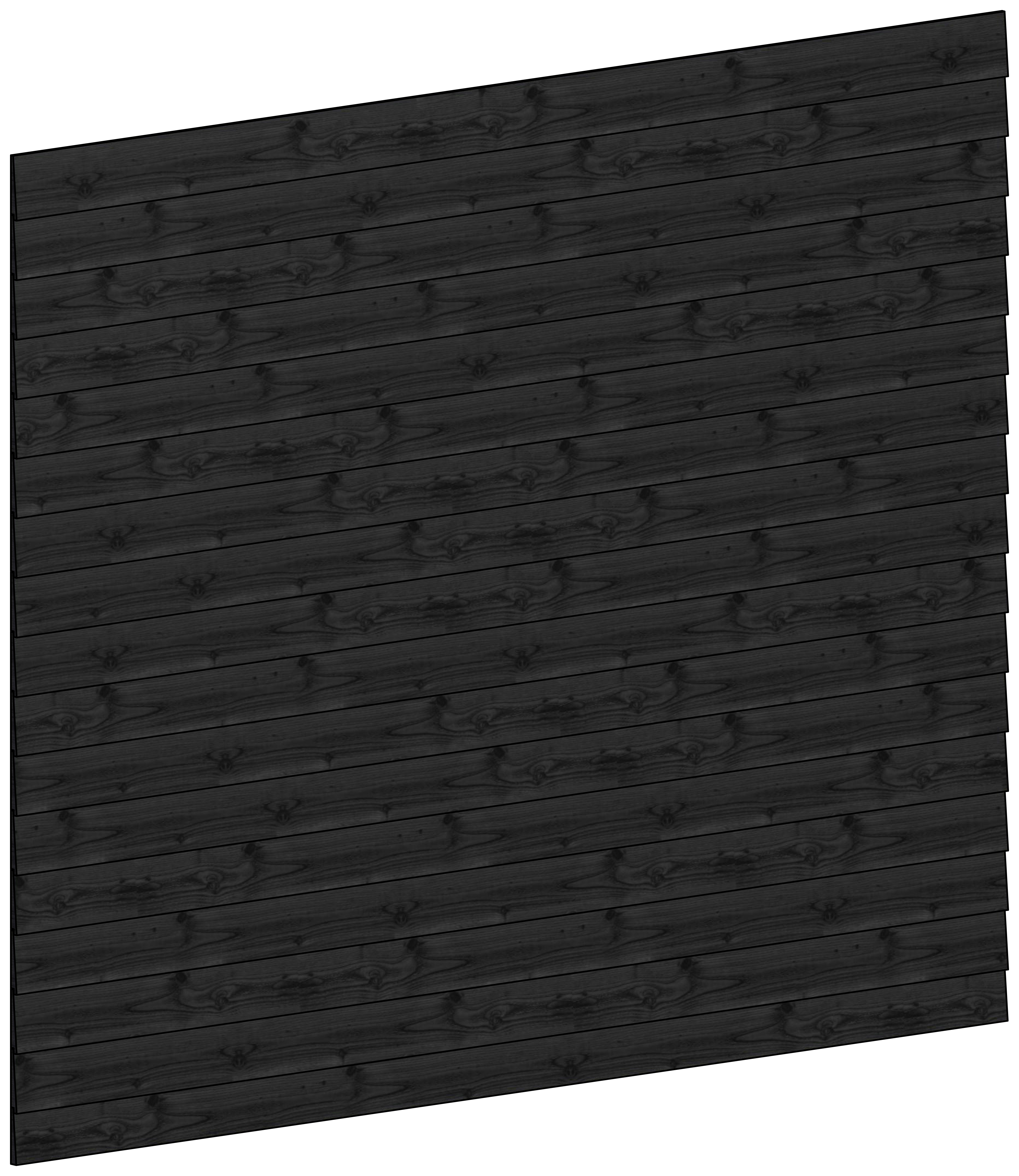 Trendhout | Wandmodule C potdekselplanken zwart | 276x220 cm