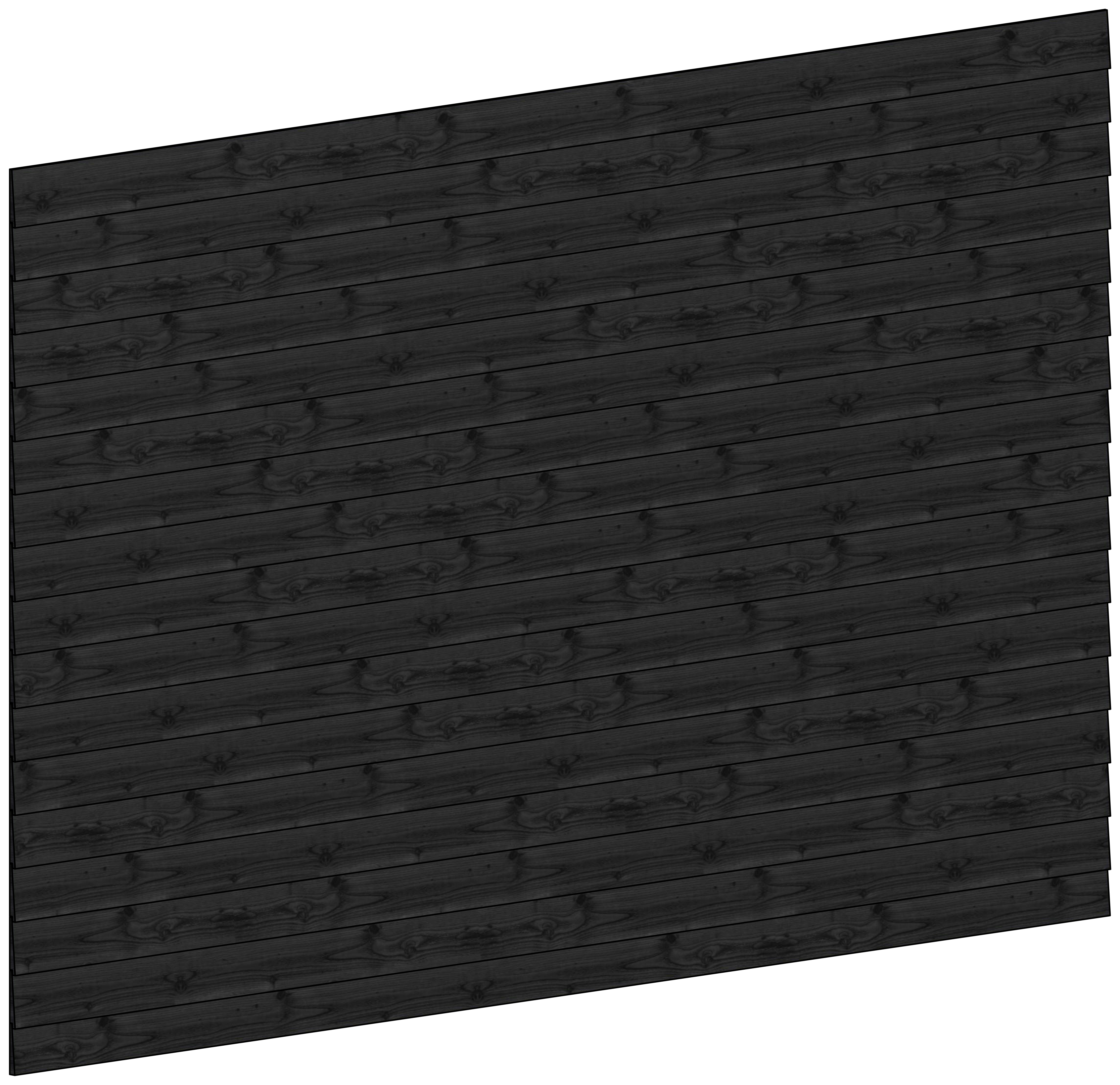 Trendhout | Wandmodule E potdekselplanken zwart | 340.5x220 cm