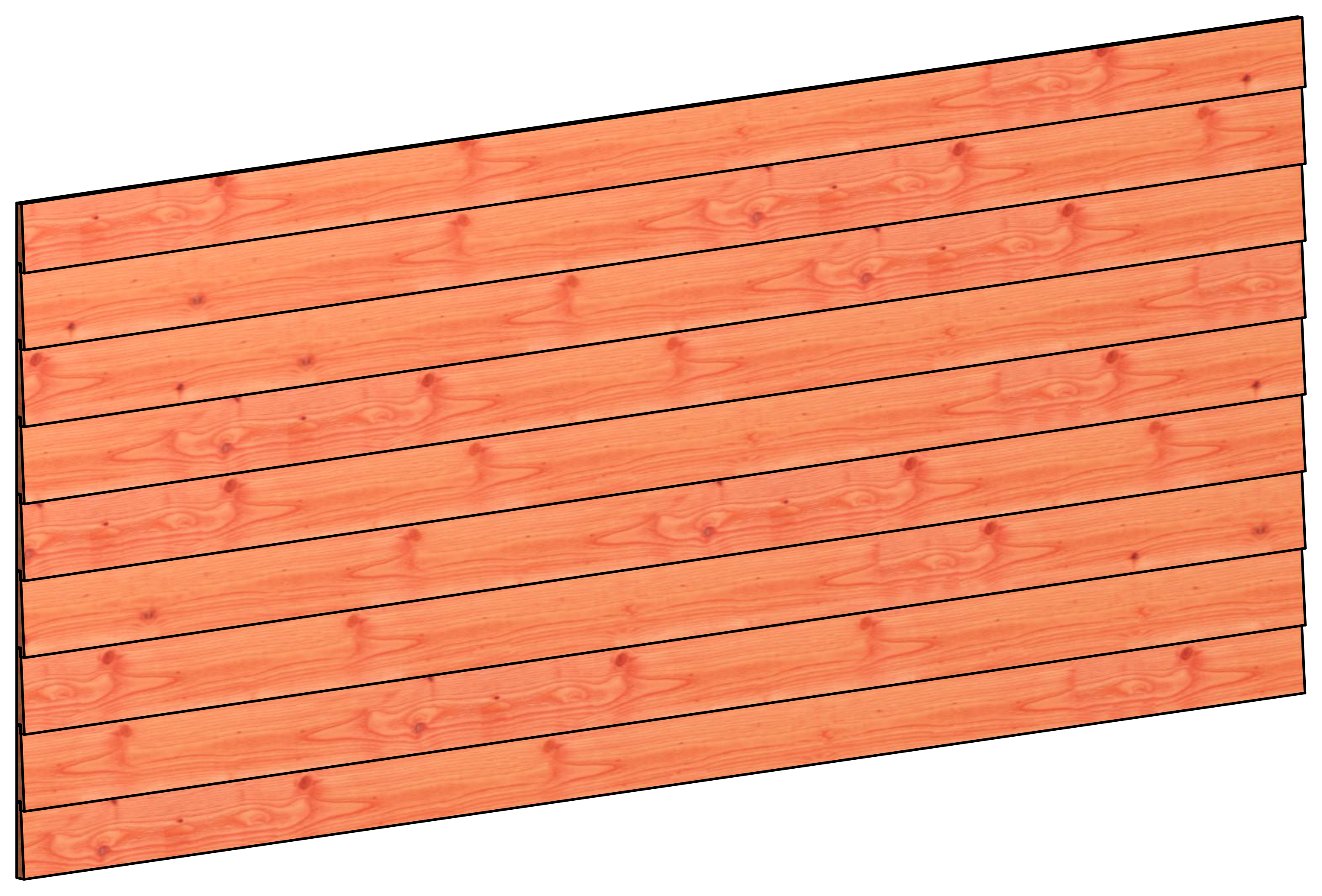 Trendhout | Wandmodule F potdekselplanken | 276x117 cm