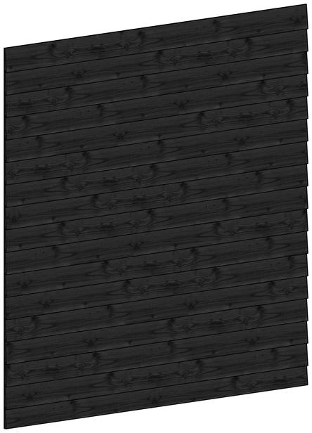 Trendhout | Wandmodule H potdekselplanken zwart | 223x220 cm
