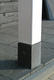 Betonpoer met facetrand | 17 x 17 cm voor paal 14-15 cm | Inclusief stelplaat