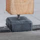 Betonpoer met tegel, 15 x 15 cm voor paal 10-12 cm