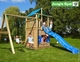 Jungle Gym | Lodge + Playhouse + 2 Swing | DeLuxe | Rood