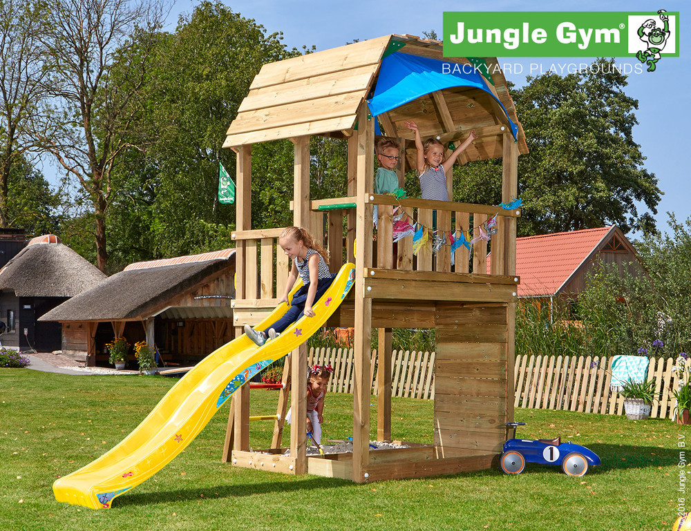 Jungle Gym | Barn + Mini Picnic Module | DeLuxe | Donkergroen