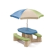 Picknicktafel met parasol (aqua)