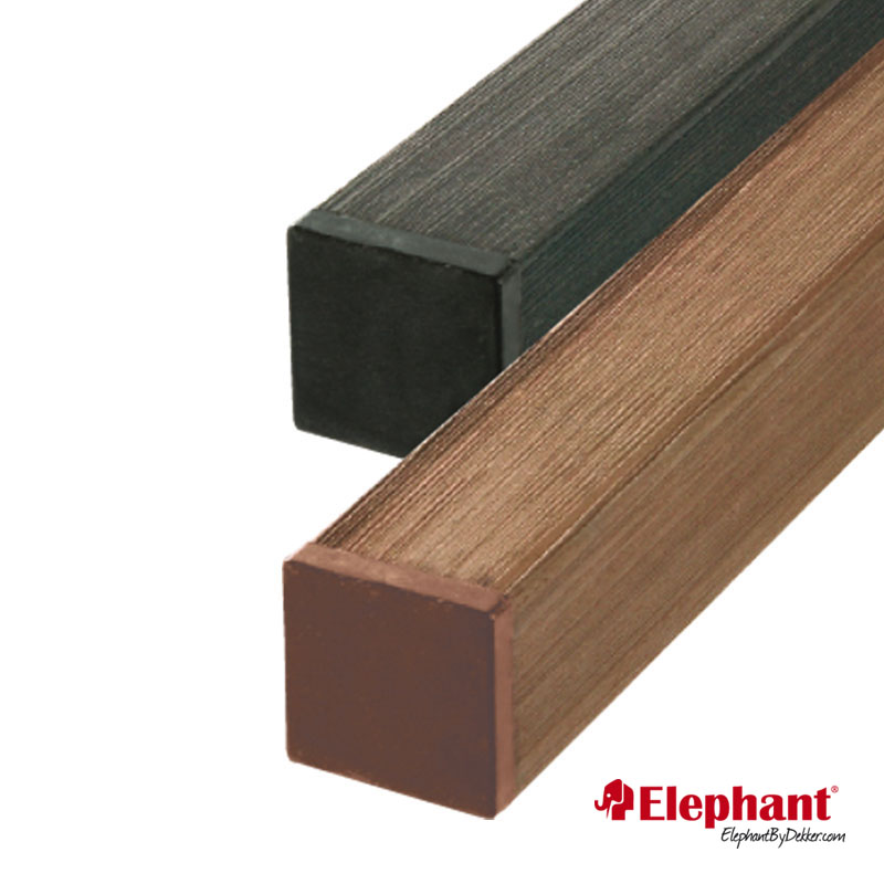 Elephant | Composiet FSC® Basic paal 270 cm | Donkerbruin