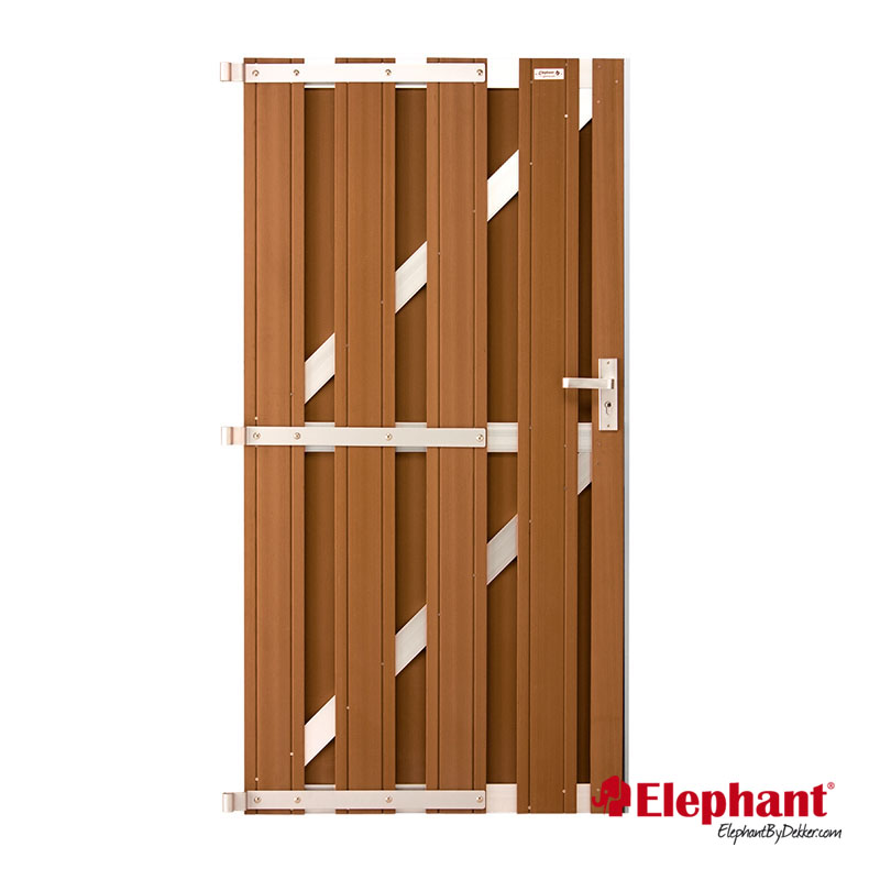 Elephant | Design deur | Bruin/aluminium