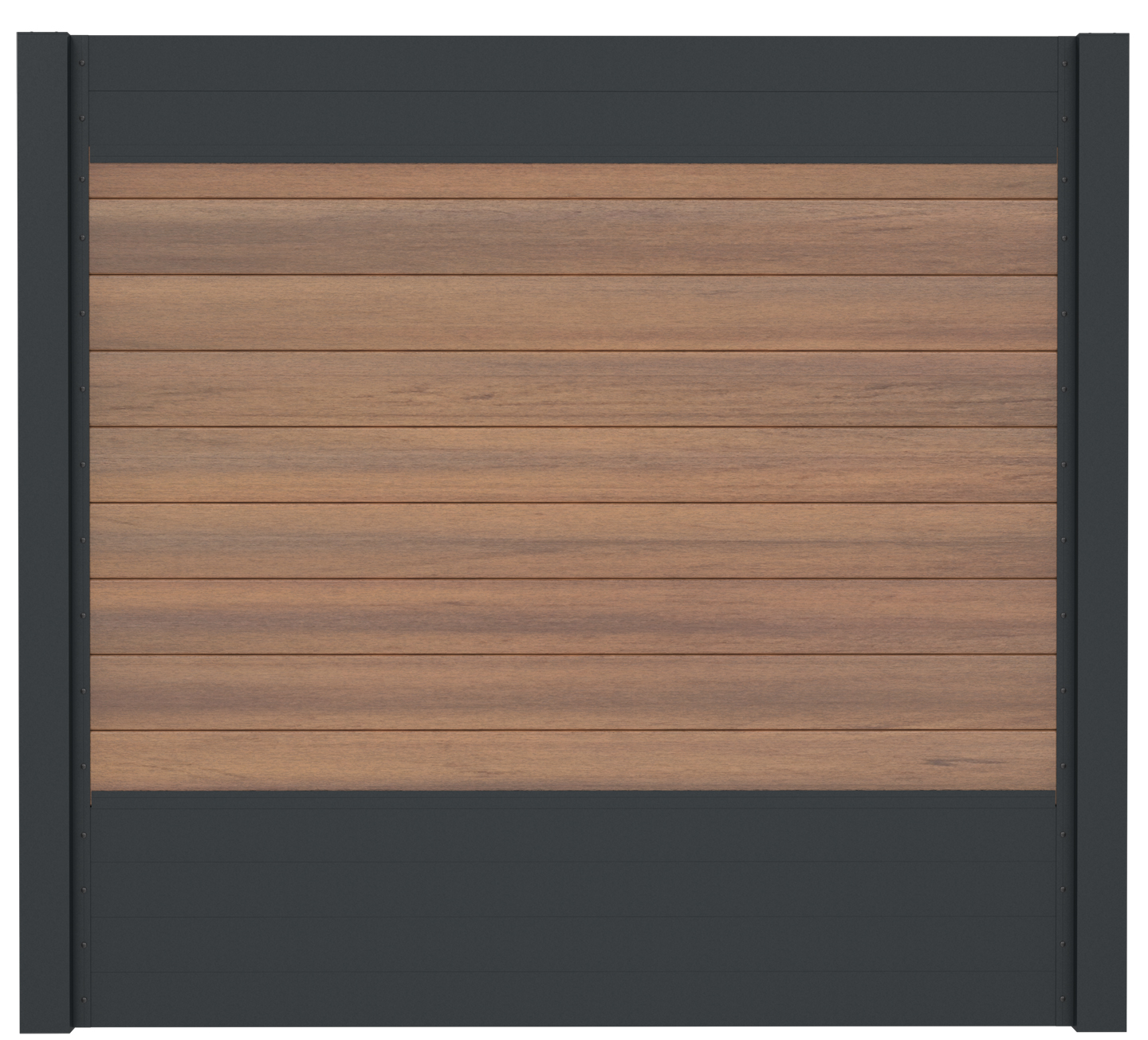 IdeAL | Scherm Antraciet - Symmetry Warm Sienna | 180x200 | 9 planks