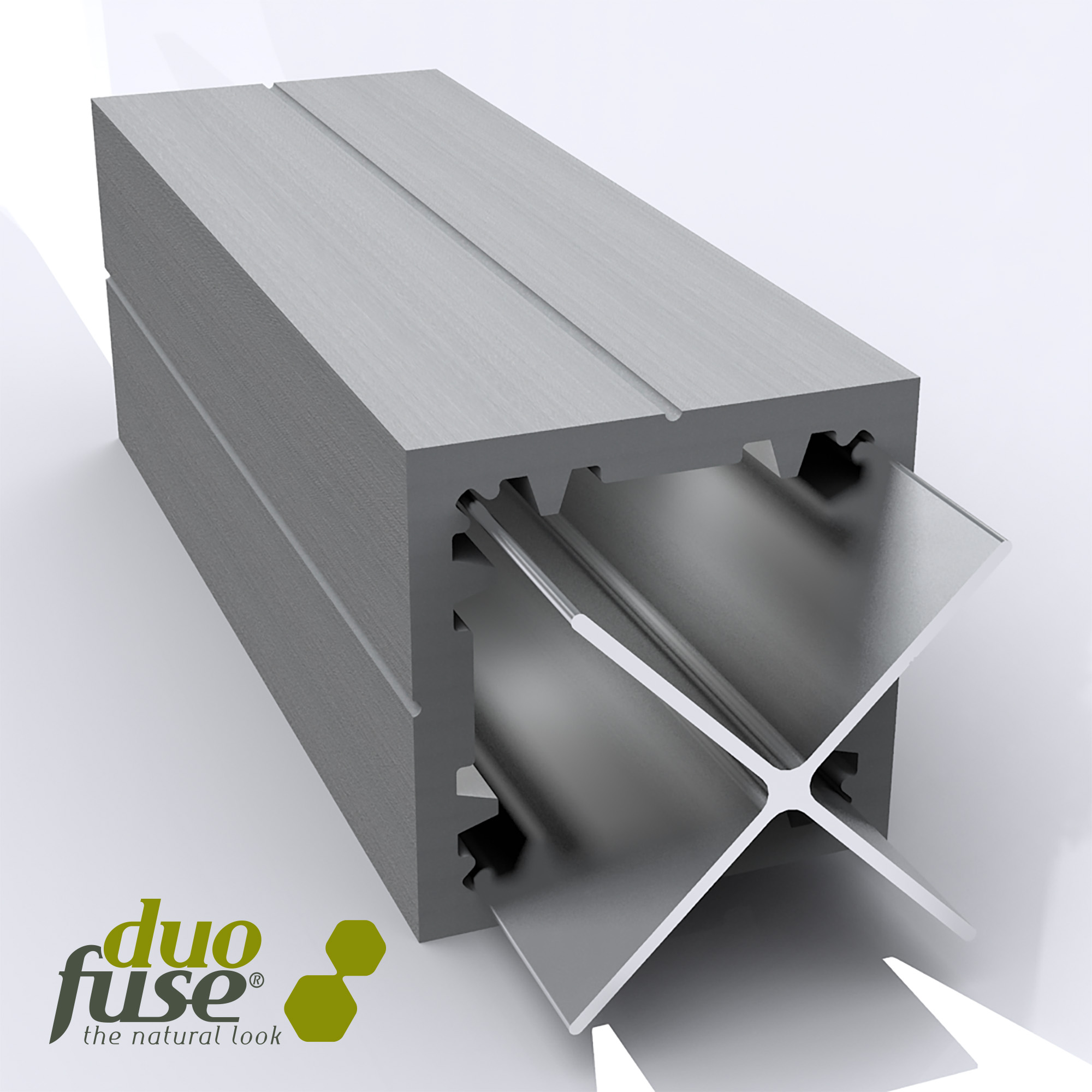 Duofuse | Composiet paal met aluminium kern | 270cm | Tropical Brown