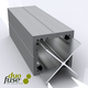 Duofuse | Composiet paal met aluminium kern | 270cm | Stone Grey
