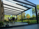 Glazen schuifwand 230 x 98 cm, antraciet