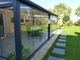 Glazen schuifwand 230 x 82 cm, wit