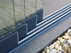 Glazen schuifwand 230 x 98 cm, wit