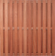 Hardhouten plankenscherm Keruing | 23-planks | 10 mm fijne ribbel 